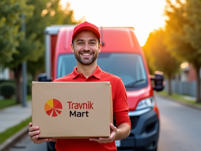 Dostavna služba isporučuje paket s proizvodima TravnikForzaNaturaMart.