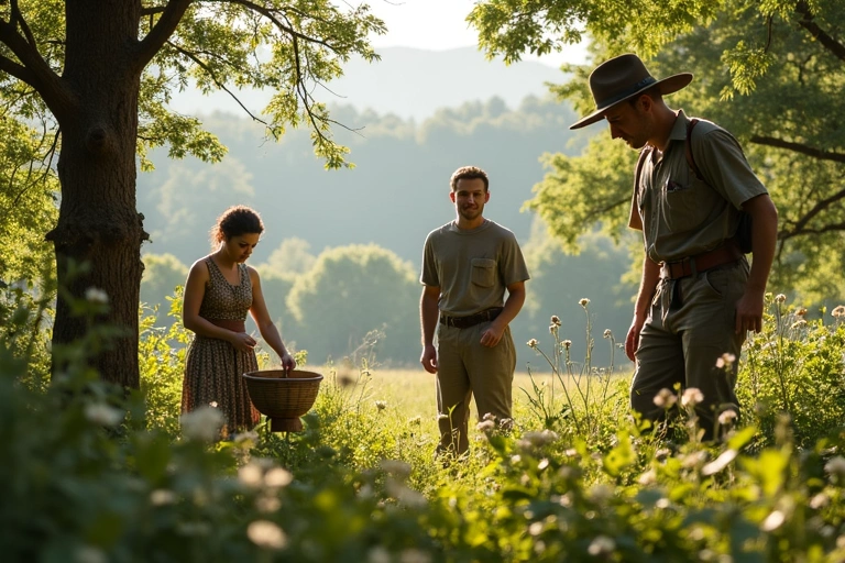 Historijska slika osnivača tvrtke TravnikForzaNaturaMart u prirodnom okruženju
